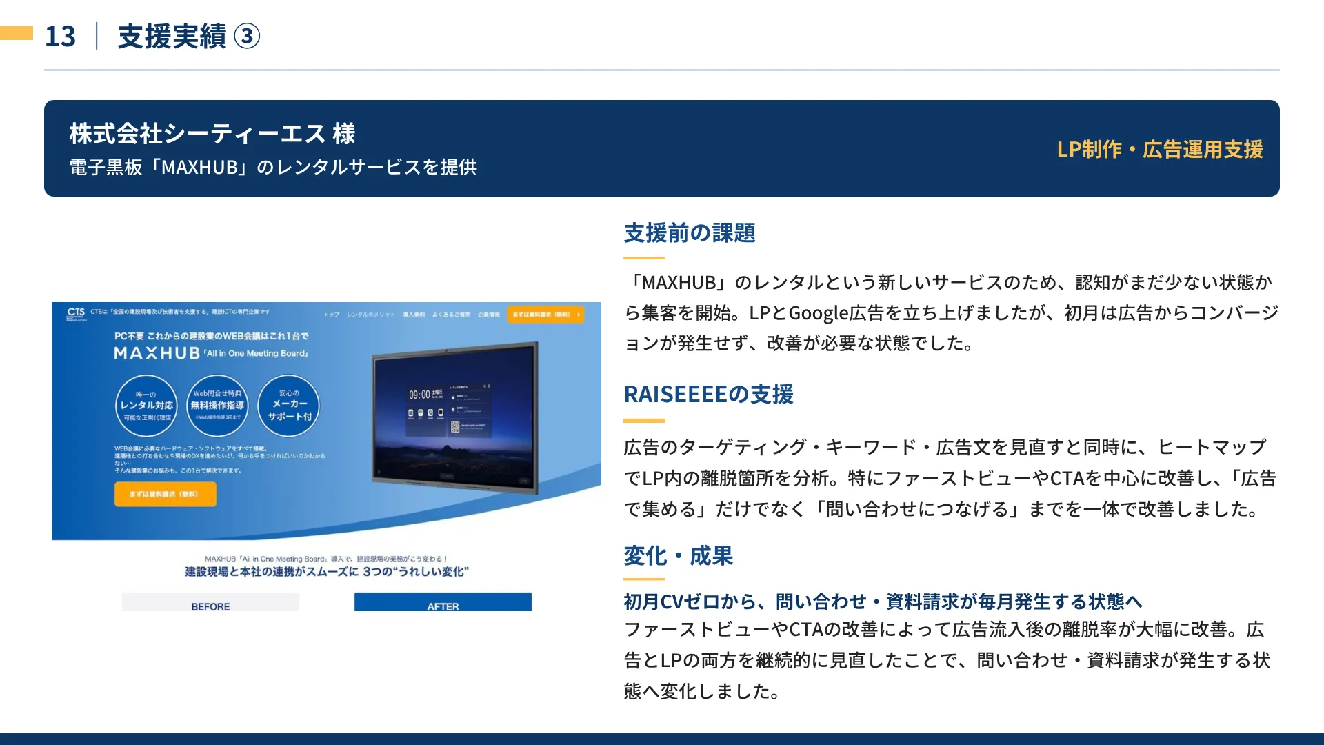 Webコミットの支援実績