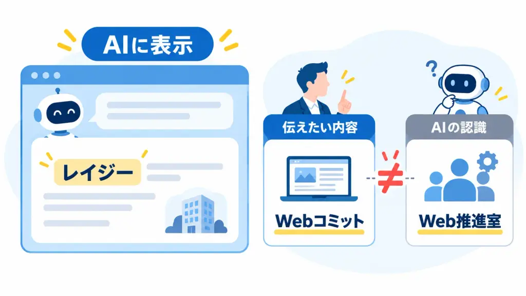 「AIに会社名が出ること」と「自社が意図した形で理解されること」は別になる
